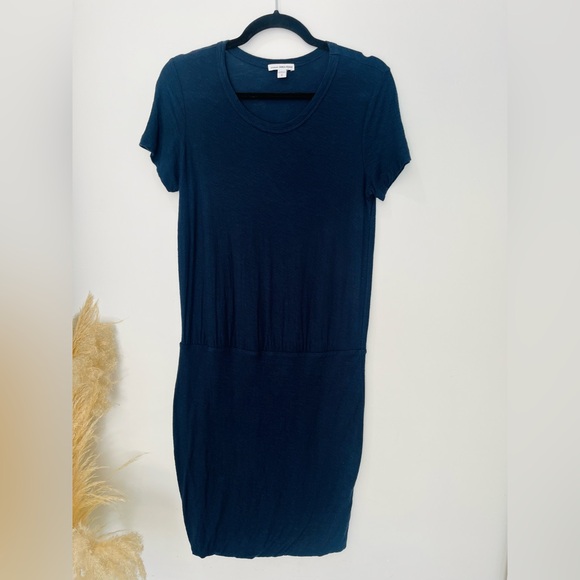 Standard James Perse • Women’s Navy Crew Neck Cotton Mini T-Shirt Dress Size 2 - Picture 4 of 15